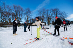 Une participante au ski de fond