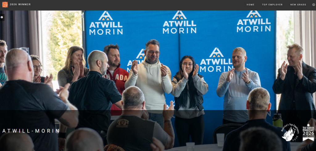 Atwill-Morin recognized as one of Montreal’s Top Employers 2026 | Atwill